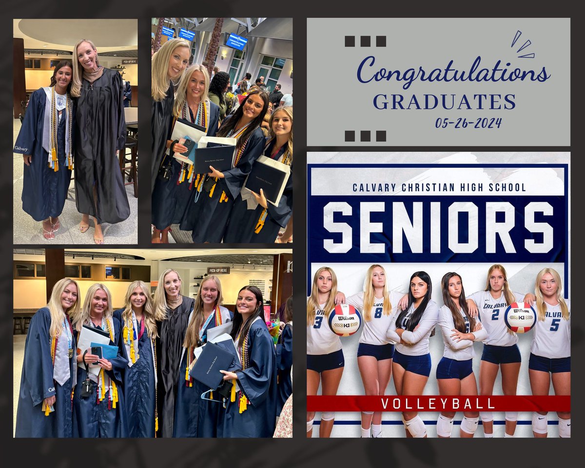 Congratulations to our senior volleyball players. We love you and will miss you!! “Trust in the Lord with all your heart and lean not on your own understanding; in all your ways submit to him, and he will make your paths straight” Proverbs 3:5-6 💕🎓