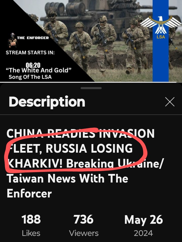 👇⚠️🚨From time to time people slip up tell a Lie it happens but the Enforcer Channel it's every single word out of their mouths like this Claim that 'Russia Losing Kharkiv!' @ItsTheEnforcer Pathetic the Russians never had Kharkiv both of you are lying Scumbags. #Ukraine #Nafo