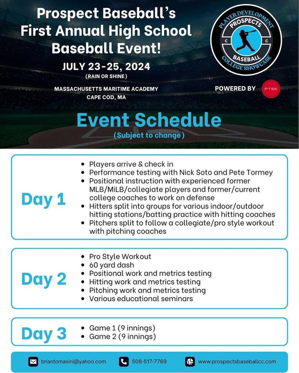 DoresGM's tweet photo. Register now for the first annual Prospect Baseball Cape Cod Showcase. https://t.co/z3K5i4U125 https://t.co/cFtffD2gIu