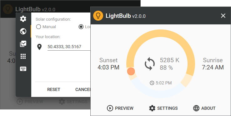 Codec_Pack's tweet photo. LightBulb 2.5.1 is here! https://t.co/HBrrq8v5SQ Reduce eyestrain during late hours with LightBulb that smoothly adjusts your screen's color temperature throughout the day. #LightBulbApp #EyestrainRelief #NightShift #ScreenTime #EyeCare #SleepBetter https://t.co/zIljNc0Gk8