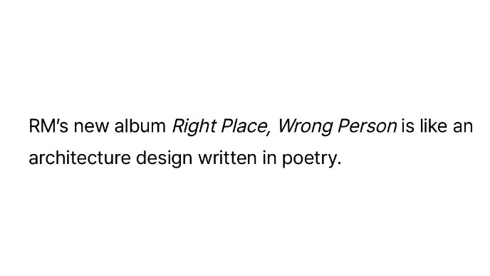 “Right Place, Wrong Person is like an architecture design written in poetry.” THE right description!!