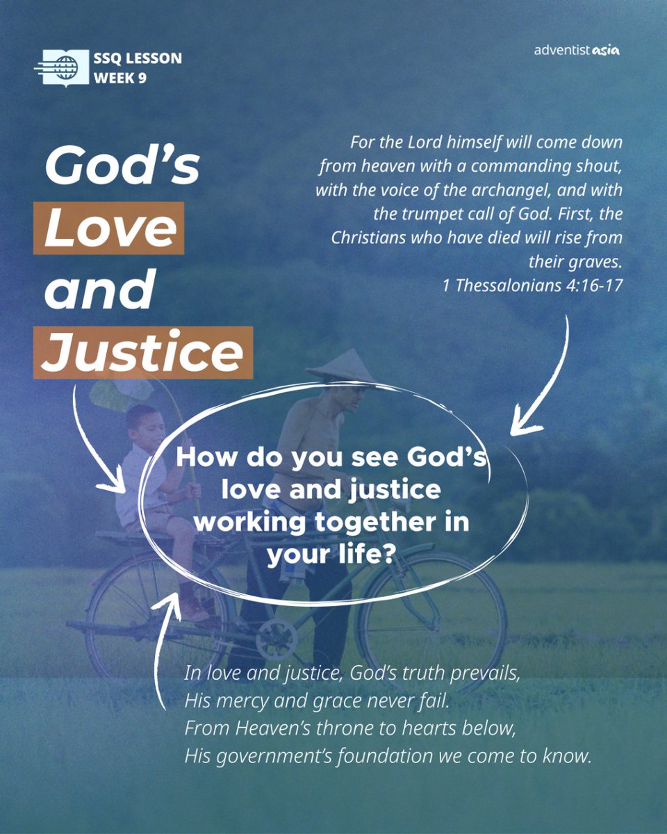 Are you struggling to love while standing up for what it right? 
Take a moment today to delve into this week’s #SabbathSchool lesson with your family. Explore how God’s enduring principles of #love and #justice can illuminate your life and relationships.
👉mtr.bio/adventistasia