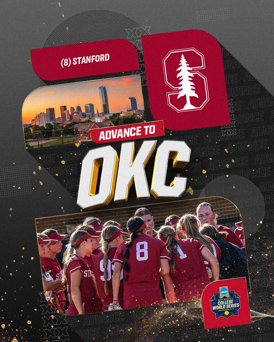 STANFORD CLAIMS THE FINAL TICKET! 🎟️ (8) @StanfordSball advances to the #WCWS for the second straight season after defeating (9) LSU, 8-0 (6 inn.). #RoadToWCWS