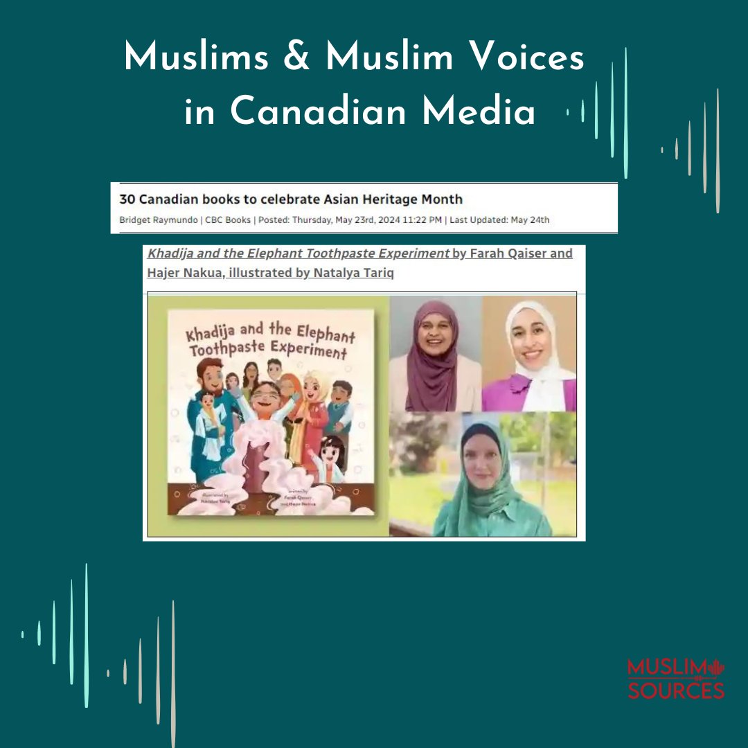 MuslimSources's tweet image. Our highlights of Muslims and Muslim voices in Canadian media this past week:  #amplifyingMuslimvoices