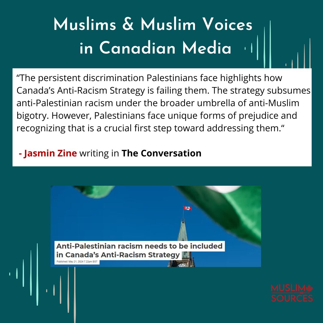 MuslimSources's tweet image. Our highlights of Muslims and Muslim voices in Canadian media this past week:  #amplifyingMuslimvoices
