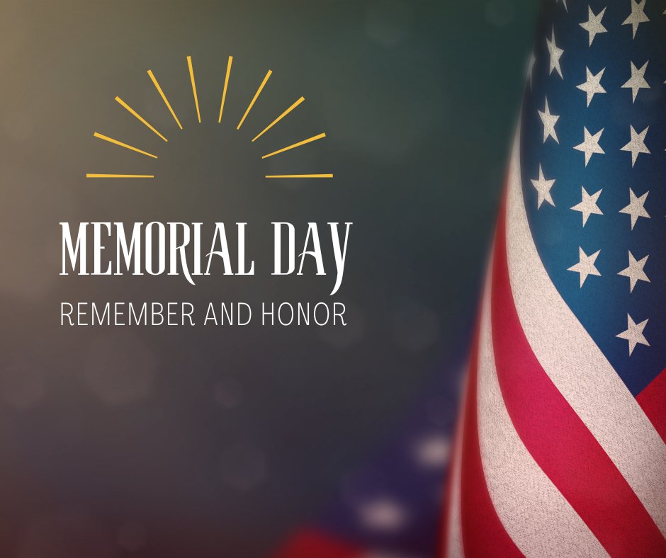 We honor and remember all who made the ultimate sacrifice for our country and our freedoms.
On this Memorial Day Holiday, we will not forget.
#MemorialDay #HonorAndRemember