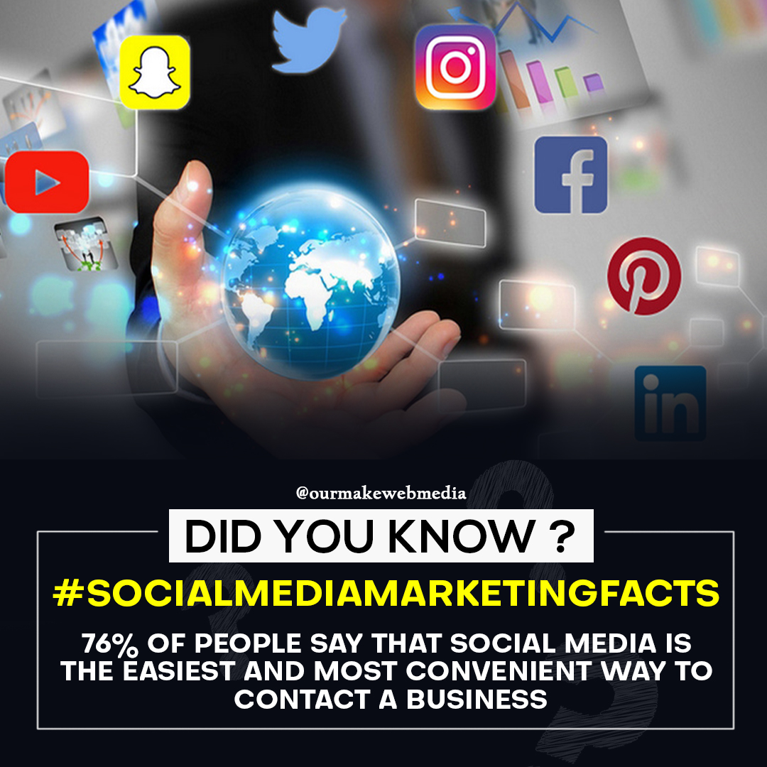 Follow us for more content based on knowledge, company service, and more.

#SocialMediaMarketing #Facebook #Instagram #DigitalMarketing #DigitalMarketingFacts #DigitalMediaFacts #BusinessSolutions #BusinessKnowledge #BusinessTips #OurMakeWebMedia