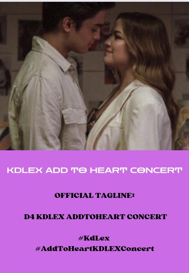 X Party Starts Now!

Official Tagline:

 D4 KDLEX ADDTOHEART CONCERT

#KdLex 
#AddToHeartKDLEXConcert

XP Reminders: 
- No numbers 
- Minimum of three words per tweet
- No emojis
- No all caps

Kindly drop the tag if you see this tweet. Thank you! 

REPLY | RETWEET | QRT