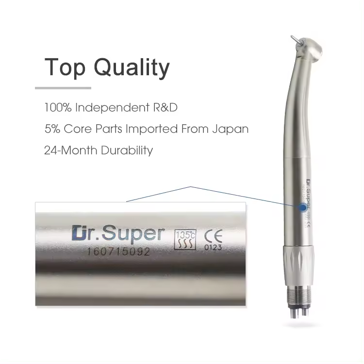 SmileFind's High-Speed Dental Handpiece with Japan-made ceramic bearings & anti-retraction function to prevent cross-infection. Less than 70db for a comfortable treatment.
#SmileFind #HighSpeedHandpiece #TurbineHandpiece #4holeCoupling #DentalCare #HealthTech