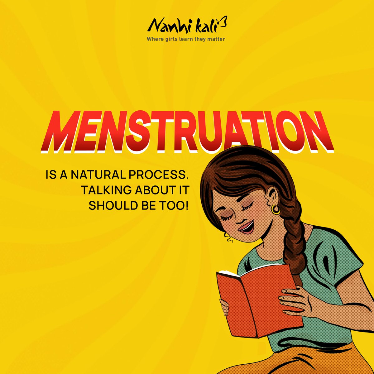 Menstruation is not a source of shame, but stigma over a natural process most certainly is! It’s time we do away with the taboos and raise awareness about the importance of menstrual hygiene! #NanhiKali #WhereGirlsLearnTheyMatter #EveryGirlMatters