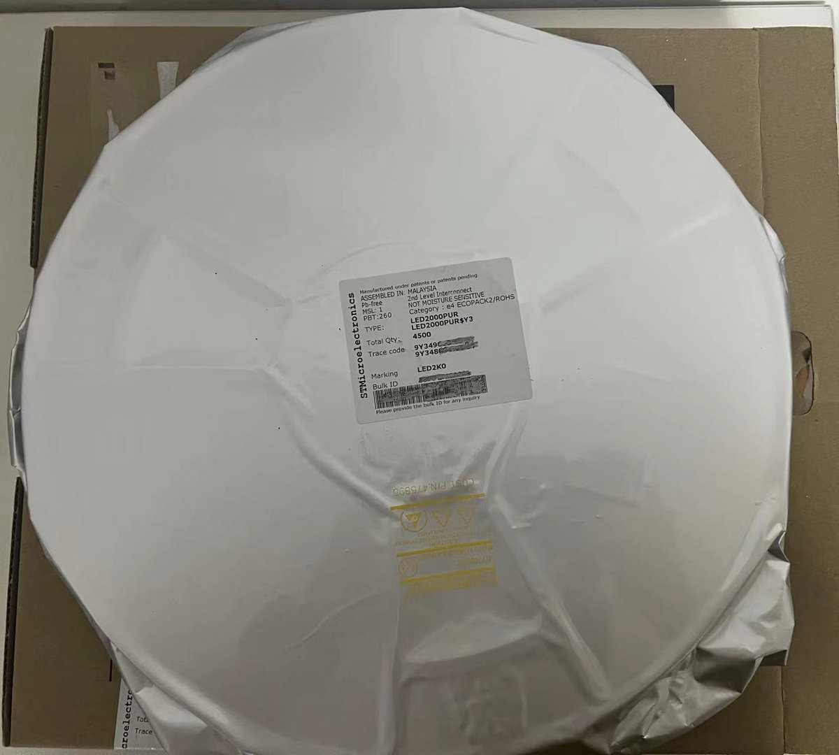 offer : STM
LED2000PUR
 SPQ=MOQ=4.5K 
23+/24+ (Spot 1-2 days / Futures one week)
Delivery time around 1-2t days/large stock/guaranteed delivery