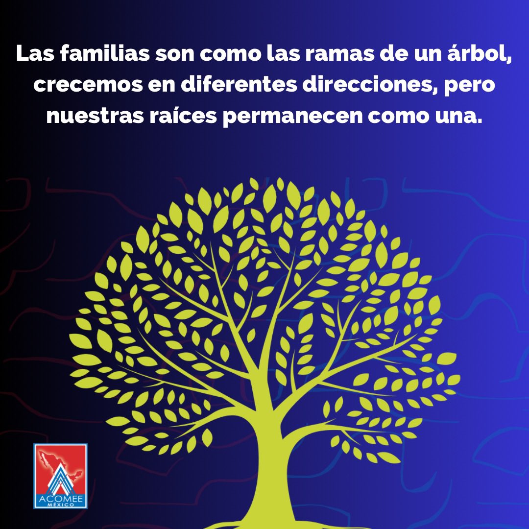 Las familias son como las ramas de un árbol, crecemos en diferentes  direcciones, pero nuestras raíces permanecen como una. #familia #frases  #acomeemexico #porquelosempresariosunidosmovemosaméxico #frasesdefamilia # familiaunida #frasesdearboles #quotes, image size:1080x1080