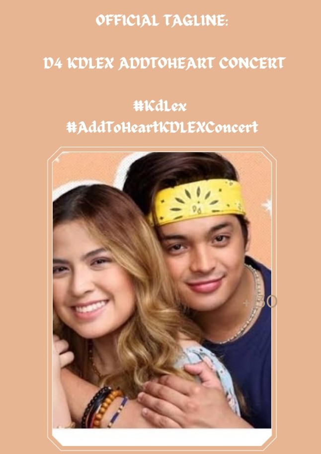 Official Tagline:

 D4 KDLEX ADDTOHEART CONCERT

#KdLex 
#AddToHeartKDLEXConcert

XP Reminders: 
- No numbers 
- Minimum of three words per tweet
- No emojis
- No all caps

Kindly drop the tag if you see this tweet. Thank you! 

REPLY | RETWEET | QRT