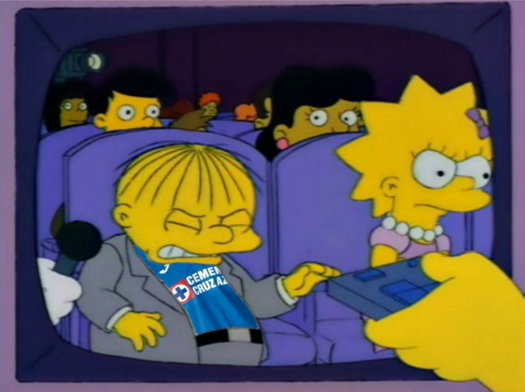 SoySimpsonito's tweet image. ¡Mira, Lisa! Podemos ver justo el cuadro de cuando le vuelven a romper el corazón a la afición del Cruz Azul:
