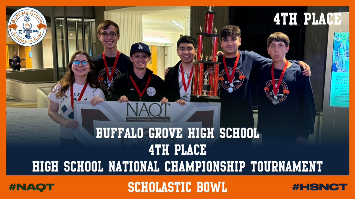 BGHS Scholastic Bowl (@bghsschobowl) on Twitter photo Dynasty. A testament to a community that cares for academics. 5th in the nation 2021 (COVID), 22nd in the nation 2022, 2nd 2023, and 4th! Along the way, IHSA Illinois St. Champions in 2024, NAQT Illinois St. Champions 2022, 2023, & 2024. Amazing! <a href="/naqt/">NAQT</a> <a href="/BGBisonAD/">Buffalo Grove Athletics</a> <a href="/District214/">District 214</a> Dynasty. A testament to a community that cares for academics. 5th in the nation 2021 (COVID), 22nd in the nation 2022, 2nd 2023, and 4th! Along the way, IHSA Illinois St. Champions in 2024, NAQT Illinois St. Champions 2022, 2023, & 2024. Amazing! <a href="/naqt/">NAQT</a> <a href="/BGBisonAD/">Buffalo Grove Athletics</a> <a href="/District214/">District 214</a>