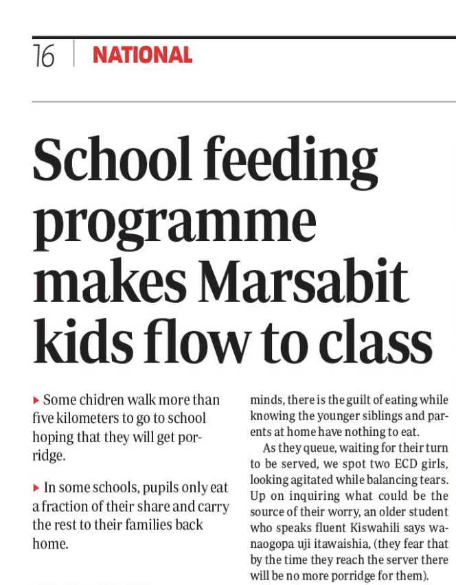 Today, DN & Standard shared stories about students who depend on the school feeding program to get their lunch. cutting funding for this would massively impact them.