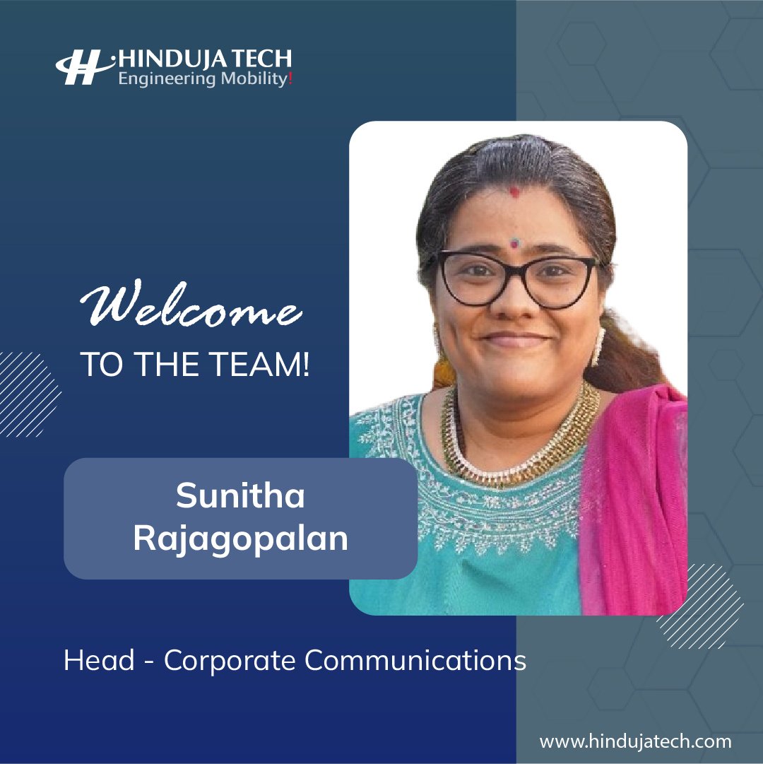 We are delighted to welcome Sunitha Rajagopalan to the HiTechian family!

Sunitha joins our team as our new Head of Corporate Communications! 

Please join us in welcoming Sunitha to the team! 

#NewHire #CorporateCommunications #hire #head #communication #marketing