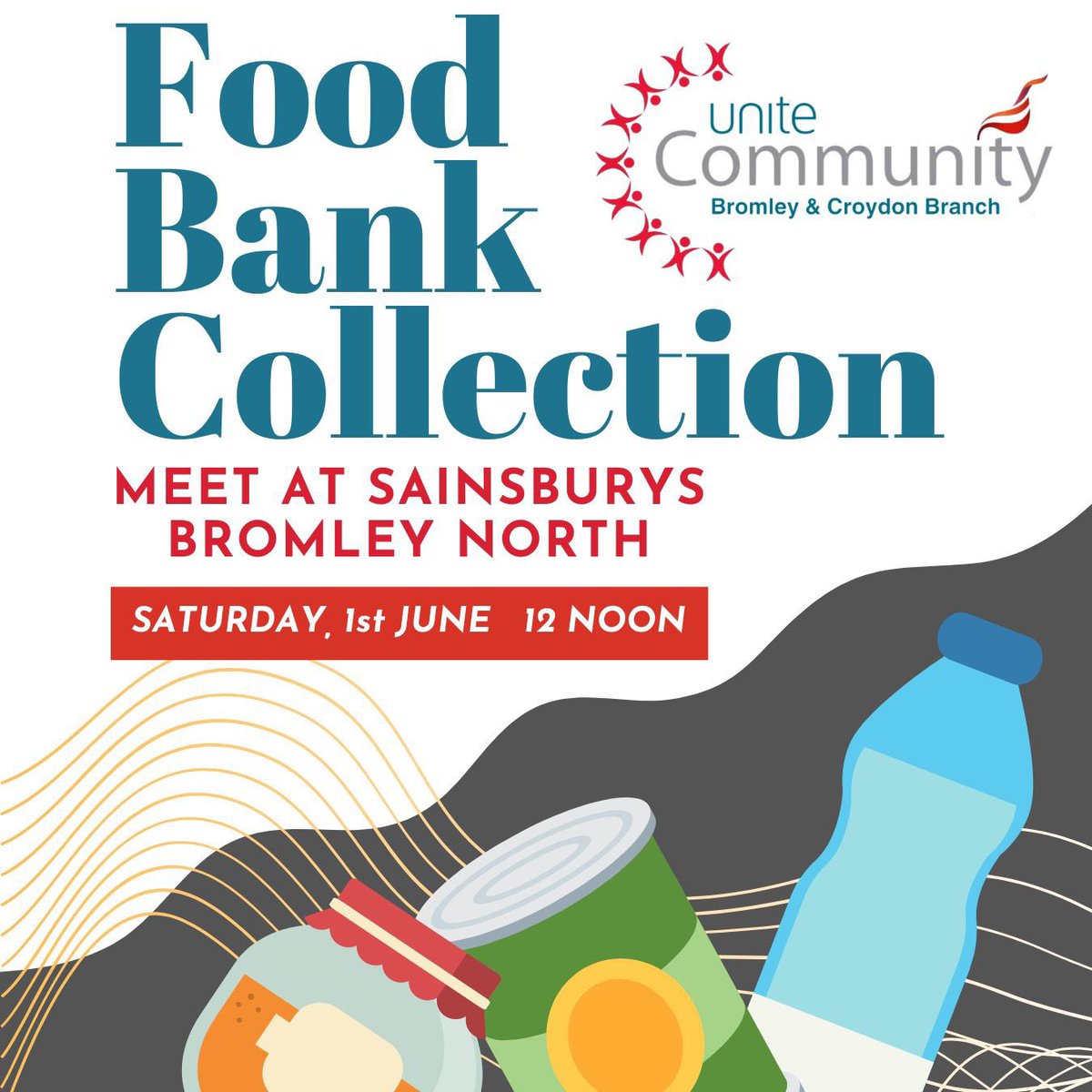 #FoodbankCollection #BromleyHomeless The branch will be collecting food bank donations for @BromleyHomeless on Saturday 1st June 2024 at 12 noon Meet outside Bromley Sainsburys Walter’s Yard Bromley BR1 1TP