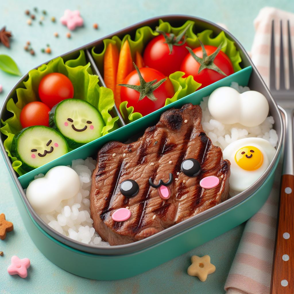 @AI_ArtPrompts @PSN62595111 #PromptChallenge
'Kawaii Bento'
Grilled steak should be reheated. 🥩
#BingImageCreator