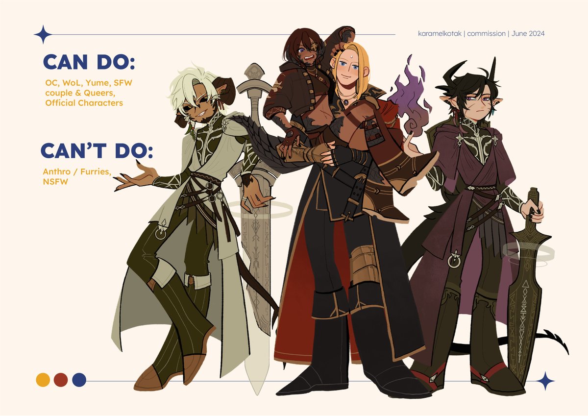 [Shares &amp; RTs are appreciated!]

My cmsn is open again! Will do 7-10 slots as usual. Order form, more samples, and full ToS here:
commissionrojya.carrd.co

First come, first serve! ✨