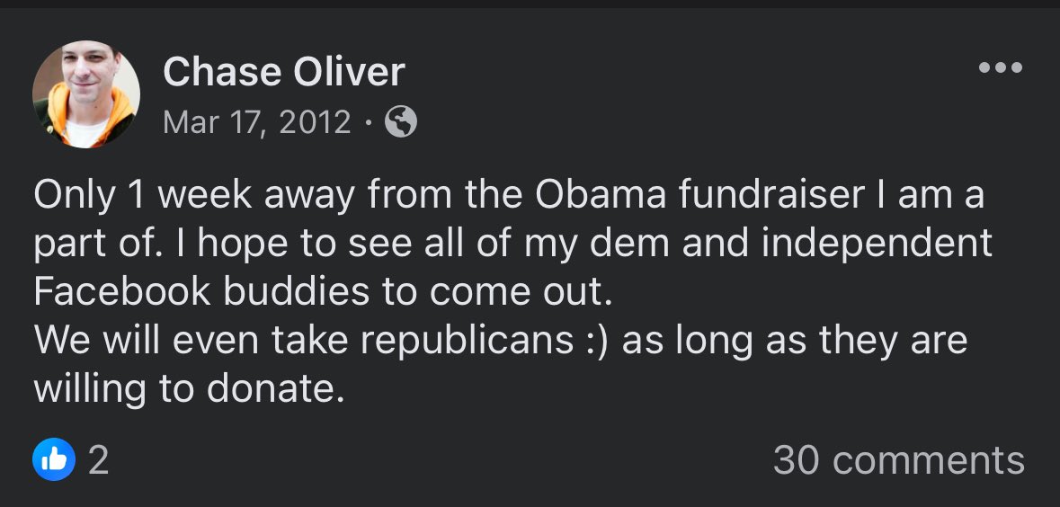 The Libertarian Party just nominated an open Leftist who hosted a fundraiser for Barack Obama in GEORGIA!

This guy is a plant to get Biden reelected.

If you believe in Liberty, it’s time to get on the Trump Train!

#Trump2024