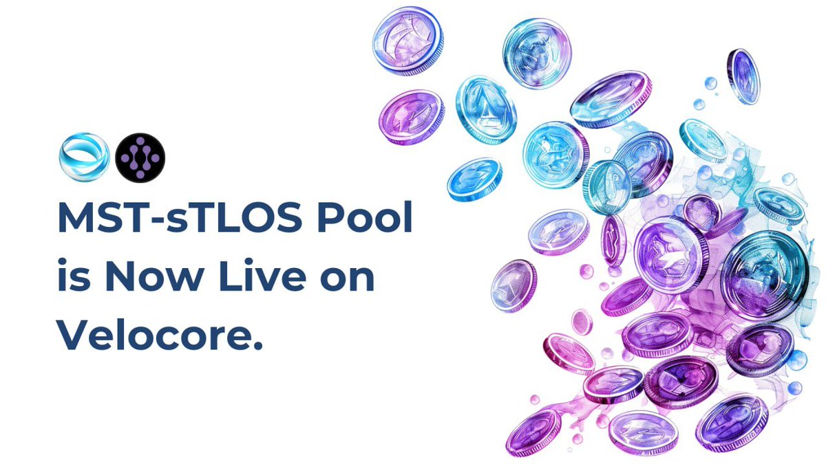 MST-sTLOS pool is live on Telos! @MeridianFi 's $MST benefits from multiple sources of generative yield 🥳LP APR and vote is live here : Note that the pair is in sTLOS(staked TLOS) not TLOS telos.velocore.xyz/liquidity/0x59…