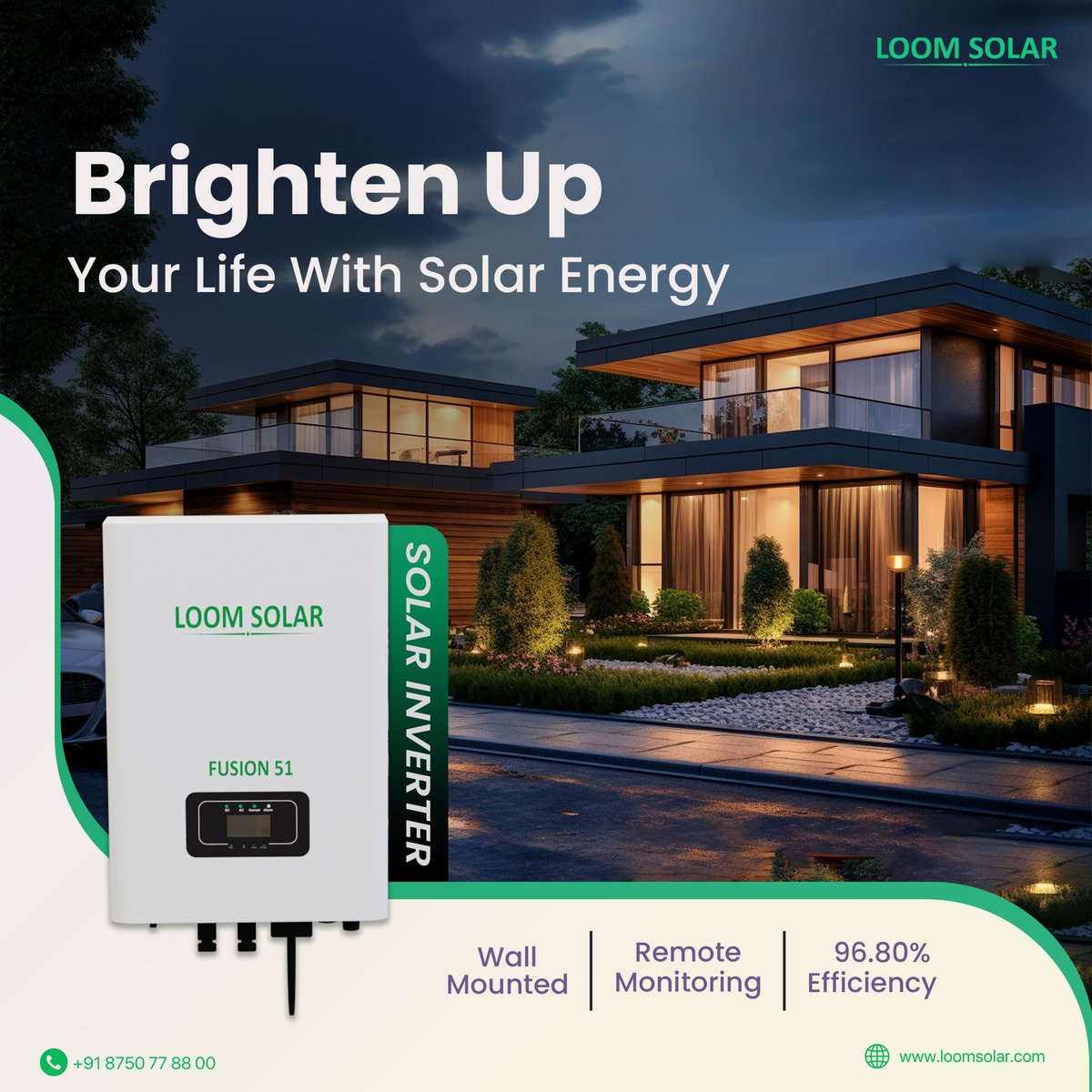 Elevate your energy game with Loom Solar cutting-edge hybrid solar inverter! Tailored for both residential and commercial settings, our hybrid inverter ensures an uninterrupted power supply. #HybridInverter #NetMetering #ResidentialSolar #CommercialSolar #EcoFriendlySolution