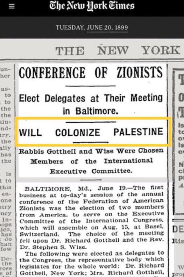 @AlfUpATree Usual lying Zionist BS.

Zionist Europeans who paved the way for Israel, incl. founder Ben-Gurion, all admitted they were COLONISING Palestinians & were the aggressors.

So OF COURSE European colonisers were rejected by Arab neighbours formerly colonised themselves by Europeans.