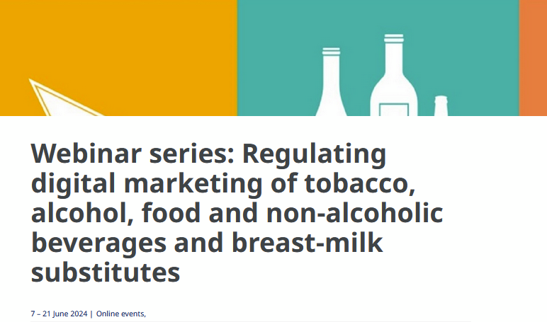 WHO's Public Health Law and Policies Unit has a new report out on regulating digital marketing of tobacco, alcohol, food and breastmilk substitutes:iris.who.int/handle/10665/3… Being launched with a three part webinar series, register here: who.int/news-room/even…