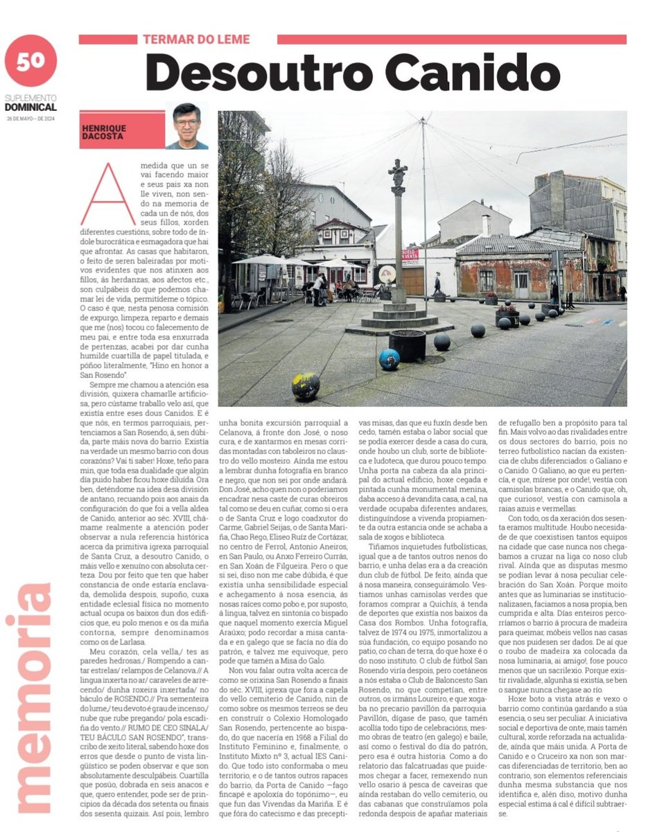 Hai (houbo) dous Canidos? San Rosendo, Santa Cruz. O barrio, os barrios. Cadaquén terá a súa opinión ao respecto. Esta é a miña visión, pero poden ser outras. No meu #termardoleme do suplemento #Nordesía do #diariodeferrol deste domingo. Velaquí volo deixo.