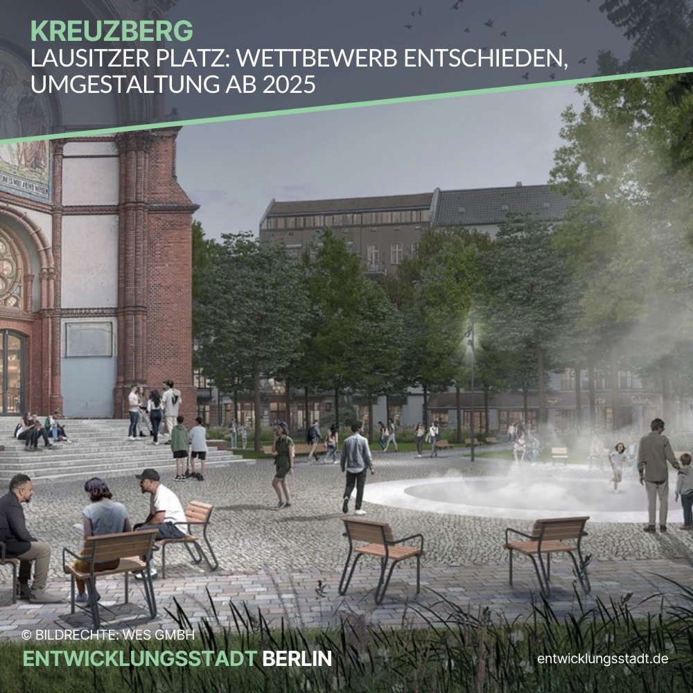 Die öffentliche Grünfläche auf dem #LausitzerPlatz in #BerlinKreuzberg soll neu gestaltet werden. Dafür hatte das Bezirksamt #FriedrichshainKreuzberg einen landschaftsplanerischen Realisierungswettbewerb ausgelobt, der nun entschieden wurde:

entwicklungsstadt.de/lausitzer-plat…