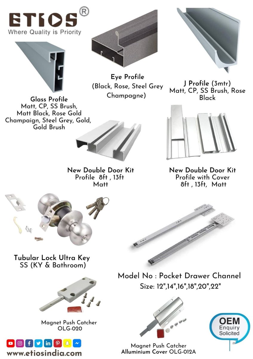 PrakashEnterp10's tweet photo. Parkash Enterprises #etios #profile#likeforlikes #doormagnetholder#prakashenterprises #photooftheday #post #follow #kitchenaccessories #hardwarestore #hardware #door #windows #fitting *Parkash enterprises Delhi * https://etiosindia.com+91 9891316193 https://t.co/qvXvFCwncm