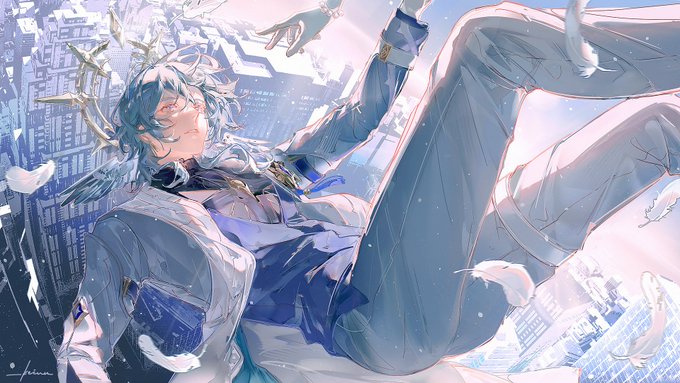 「feathers male focus」 illustration images(Latest)