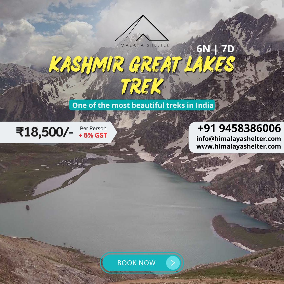 Dreaming of an unforgettable summer adventure? 
Join the #KashmirGreatLakesTrek and #explore sparkling #lakes and lush #meadows! 🏞️🌼

#BookNow and make this #summer magical! 🌟🌿