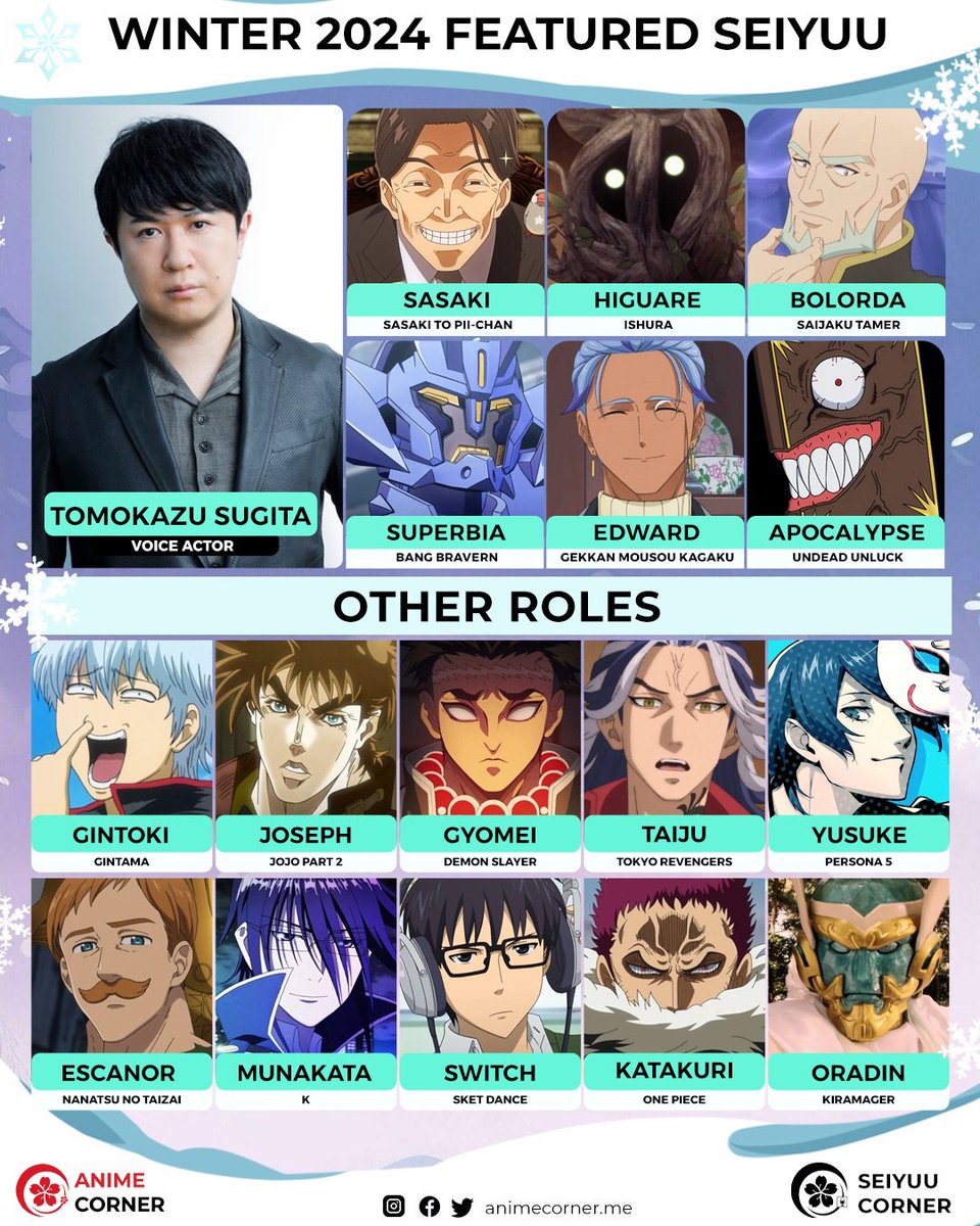 Sakamoto's voice actor, Tomokazu Sugita
#SAKAMOTODAYS