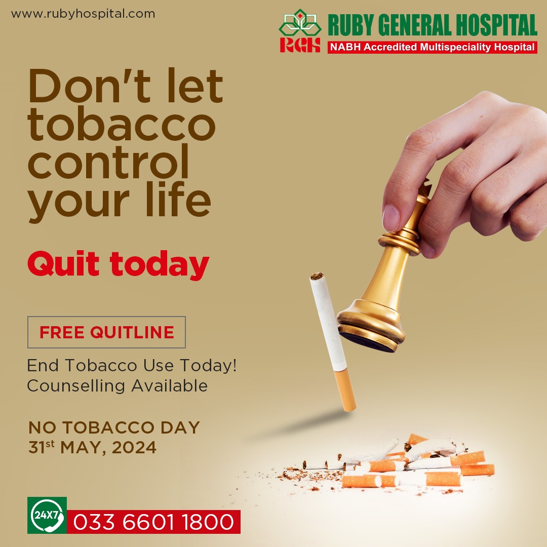 Quit tobacco, take back control. Get expert help to quit.

To register for our free counselling sessions, fill out this form: forms.gle/kn8uPNLXrYE8dn…

#RubyHospital #NoTobacco #TobaccoFreeLife #TobaccoFreeFuture #NoTobaccoDay #EndTobacco