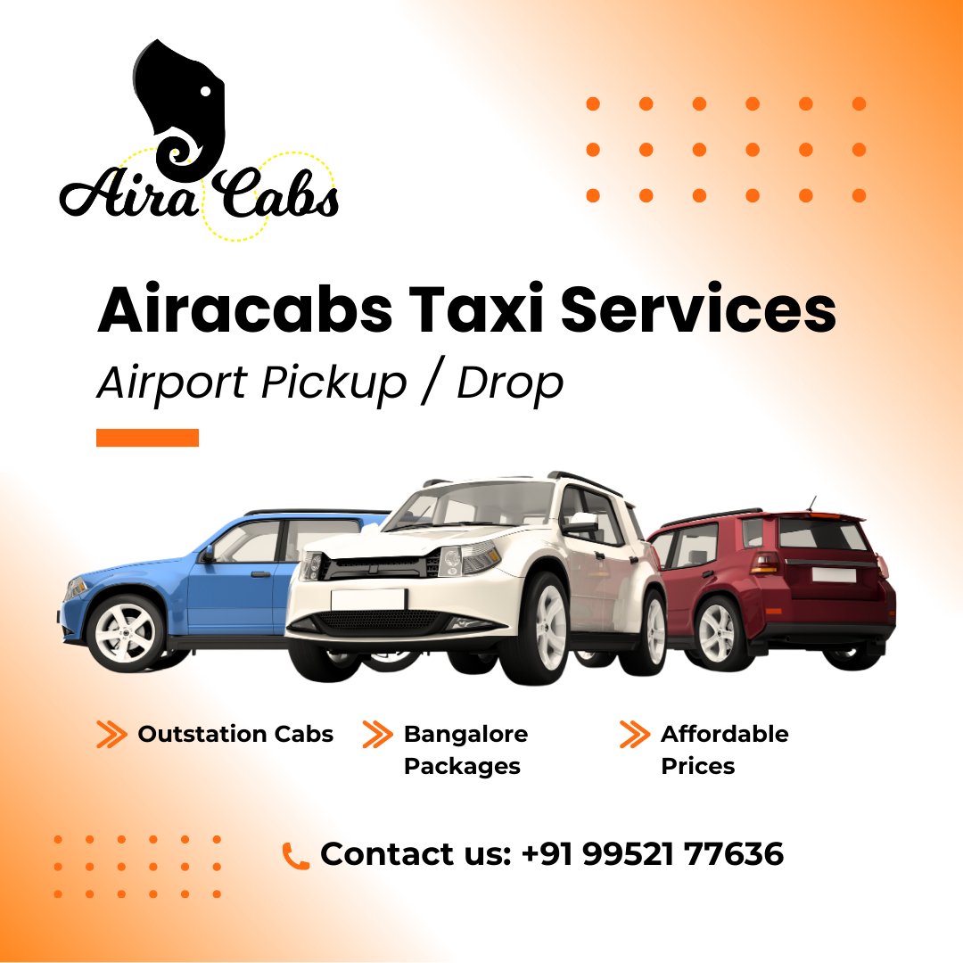 Airacabs in Hosur ensures reliable airport taxi services at reasonable rates, hailed as the finest in the city. We excel not only in airport transfers but also offer unbeatable Bangalore packages and extended trips. 

#airacabs #taxiairport #taxicab #taxi #taxiservice