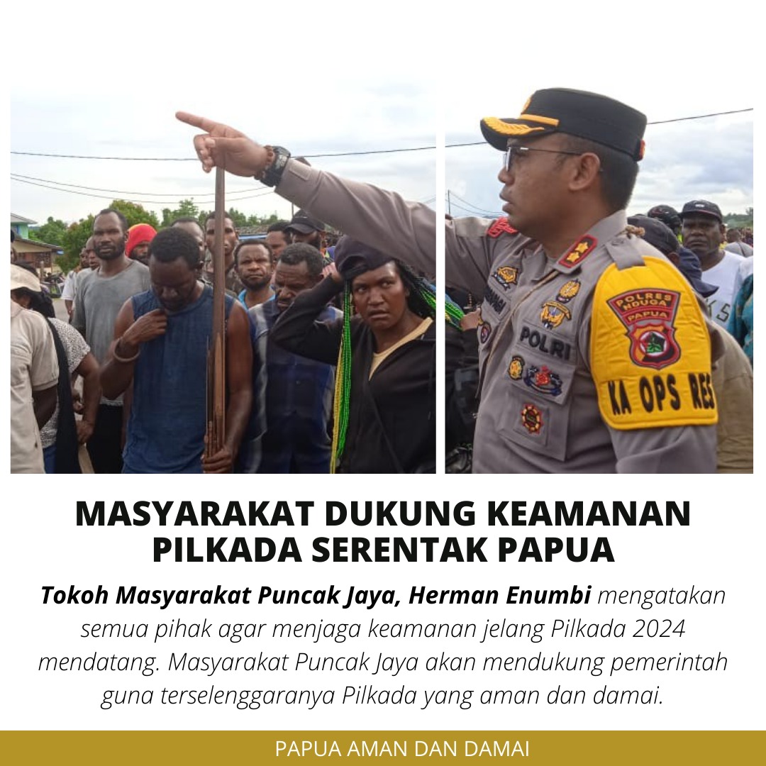 Masyarakat Papua Dukung Pilkada Serentak 2024 Aman. #Pilkada2024 #PilkadaPapua #PilkadaDamai #MasyarakatPapuaDukunPilkada2024 #PestaDemokrasi