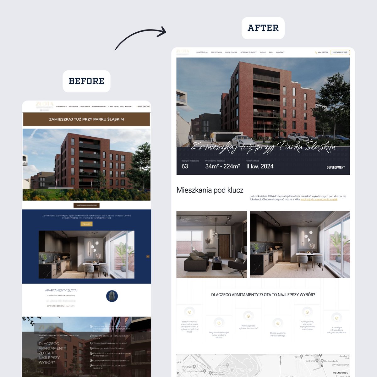 Which one is better?

Another Real Estate landing page 🏠 

Before → After