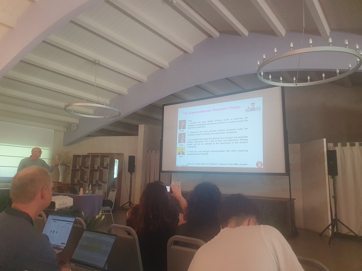 Dr. Daisy Pooler | daisypooler.bsky.social (@daisypooler) on Twitter photo great tutorial this morning at #ISCSummerSchool2024 from <a href="/amar_flood/">Amar Flood</a>, very informative and interactive crash course on BindFit and Sivvu. including the supramolecular chemist's pledge ๐โโ๏ธ๐ซก to always faithfully and rigourously model our binding constants great tutorial this morning at #ISCSummerSchool2024 from <a href="/amar_flood/">Amar Flood</a>, very informative and interactive crash course on BindFit and Sivvu. including the supramolecular chemist's pledge ๐โโ๏ธ๐ซก to always faithfully and rigourously model our binding constants