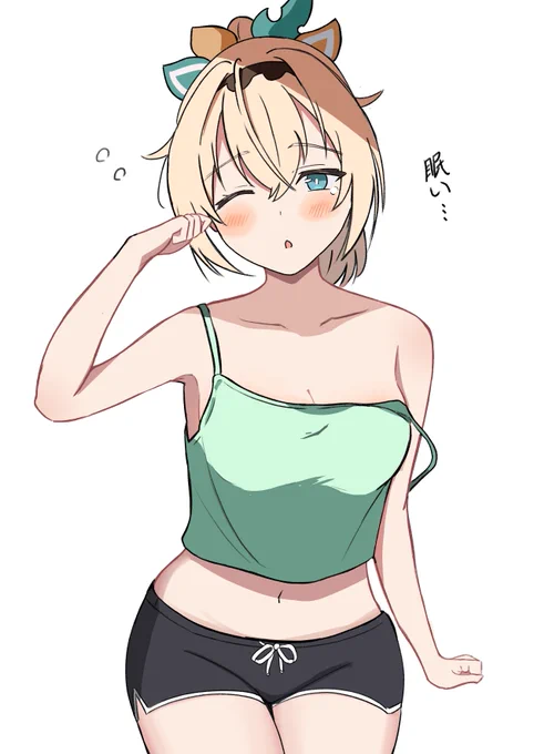おねむなござるさん #いろはにも絵を 
