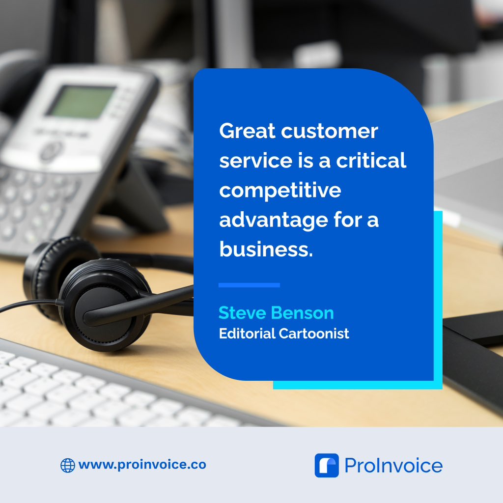As a business, take customer service seriously and let your customers be your top priority. 

#MondayMotivation 
#BusinessGoals 
#EntrepreneurMindset 
#BusinessGrowth 
#MotivatedMonday 
#SuccessMindset 
#BusinessInspiration 
#ProInvoice 
#growwithproinvoice