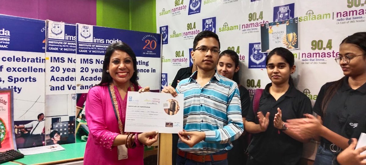 To honour the students of Grade XII for their commendable results, IPS,PV,planned to broadcast their journey of success ON AIR at the NOIDA Salaam Namaste office. It gave them an opportunity to share their experience of accomplishing the mammoth task. Congrats kiddos!💐@IprmGrp