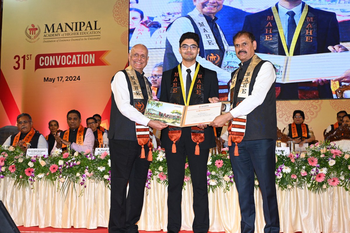 MAHE_Manipal's tweet photo. MAHE Mangalore, an Institution of Eminence, hosted its 31st Convocation on 17th May 2024. Introducing the gold medalists: Ananya Jha (MCODS, Mangalore), Diksha Chhaparia (MCODS, Manipal), Shreya R (KMC, Mangalore), and Harsh Sharma (KMC, Manipal). #mahe #MAHEManipal https://t.co/ckhgv3wSnp