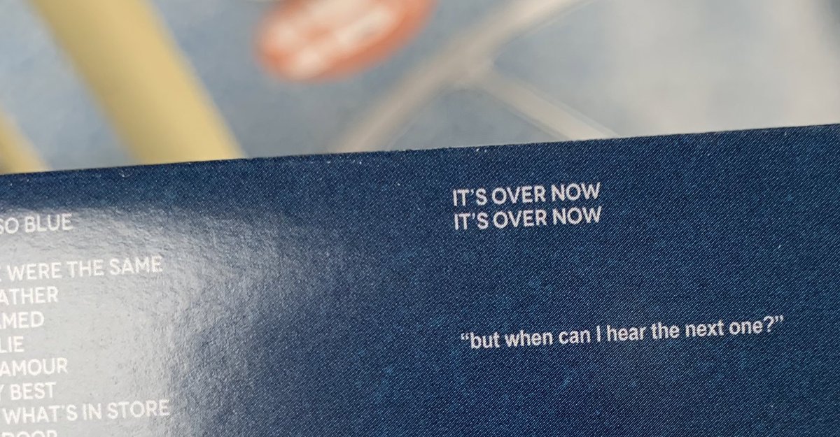 the way only the last sentence is written in lowercase in the lyrics on both the cd and vinyl is soooo suspicious idc