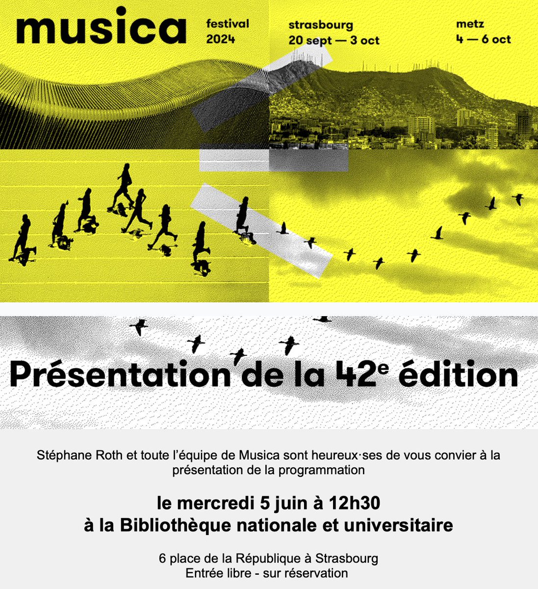 Cette année encore, le @festival_musica présentera sa nouvelle programmation à la @BNUStrasbourg. Un grand bonheur ! RV le 5 juin : billetterie.festivalmusica.fr/agenda/1122-pr…