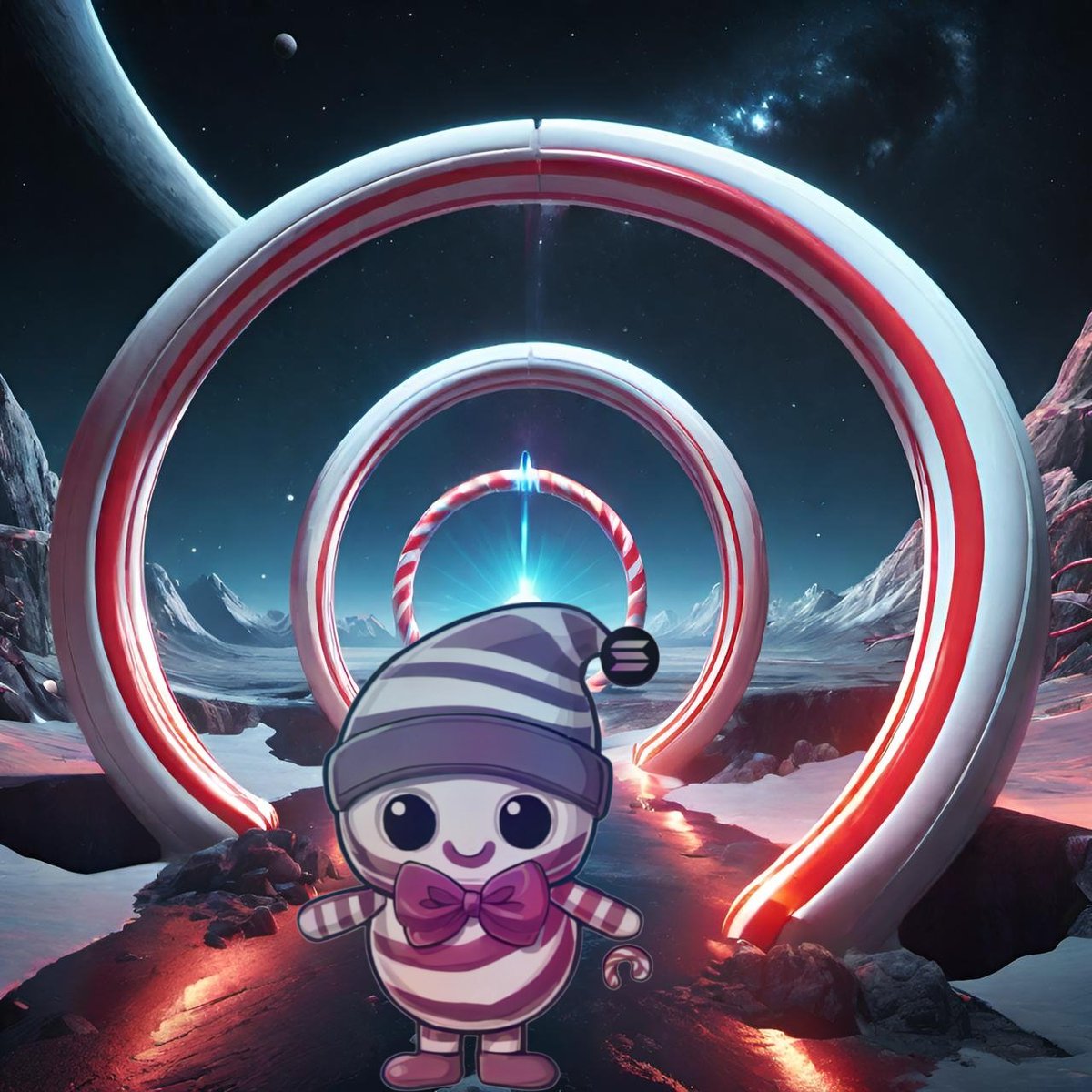 candycanesol's tweet photo. GMsies, #CandyCaners ! #SolCandyCane is launching into the week, exploring the vastness of space! Embrace the pew pew energy, navigate the stars, and collect winsies like cosmic treasures! Let’s make this Monday an interstellar journey filled with #SolCane magic! https://t.co/aZkccDY5Us