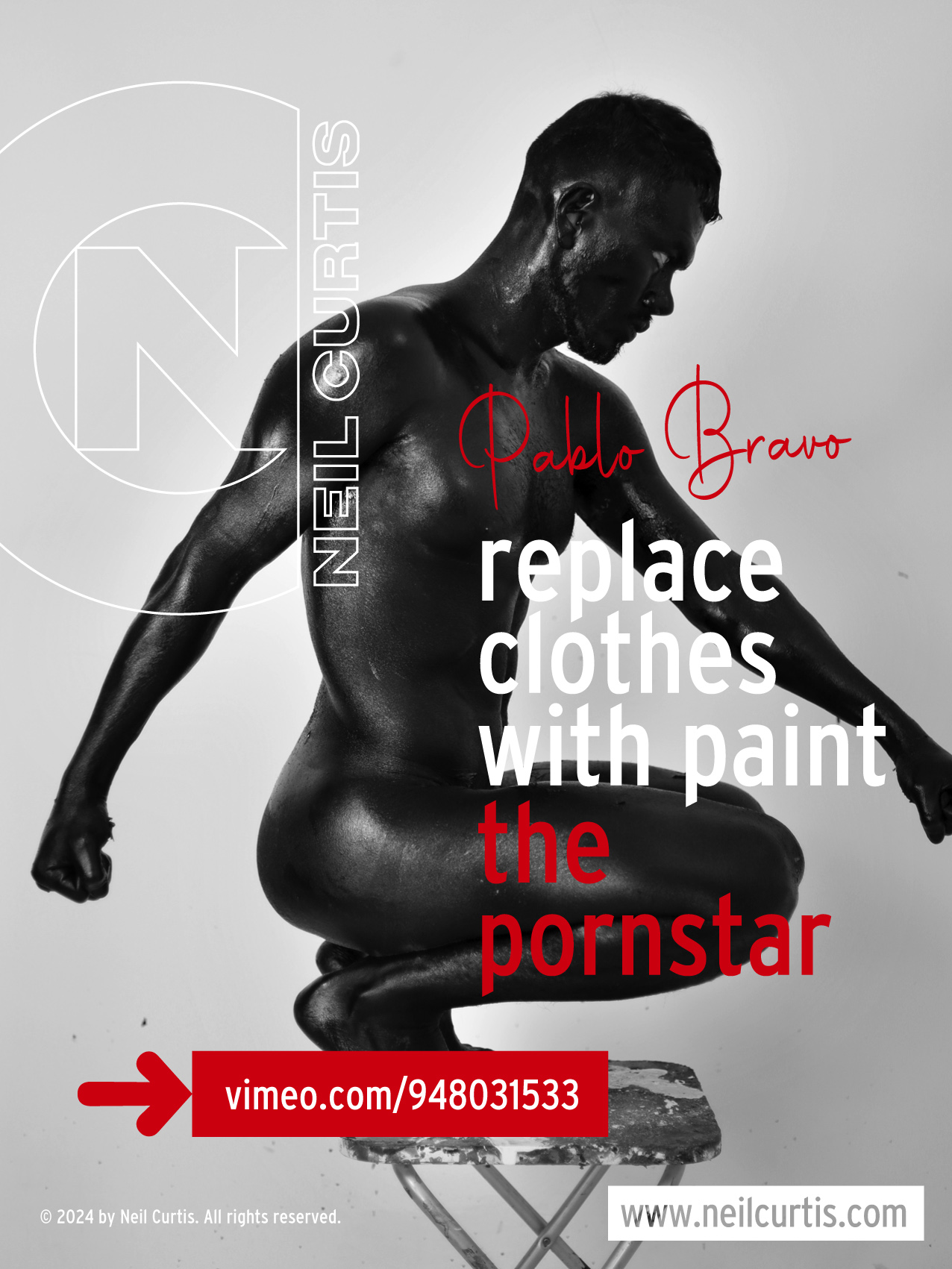 Neil Curtis on X: THE PORNSTAR is the brand new Replace Clothes With Paint  video! Watch award winning pornstar Pablo Bravo getting coated with lots of  black paint. t.conmjLHjccSW Please retweet! bodypainting 