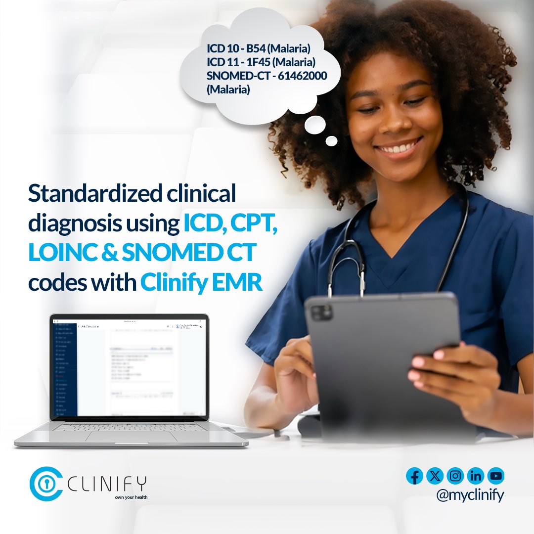 Embracing the Future of Diagnosis with Clinify EMR! Dive deep into the world of standardized clinical diagnosis, where the power of ICD, CPT, LOINC &  SNOMED CT codes revolutionizes patient care. 

Clinify EMR streamlines all complexities, ensuring accuracy and efficiency.

#emr