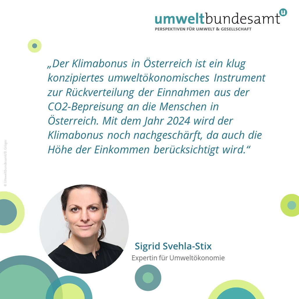 Unsere Expertin Sigrid Svehla-Stix zum #Klimabonus, und der Idee dahinter - der sozial gerechten Rückvergütung der Einnahmen aus der CO2 Bepreisung, im Podcast <a href="/LageNation/">Lage der Nation</a>. Zum Nachhören in der aktuellen Folge 383: lagedernation.org